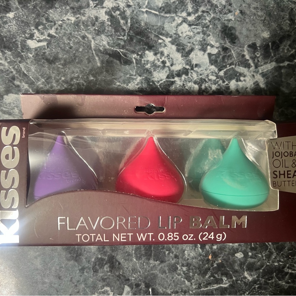 Hershey's Kisses Flavored Lip Balm Set Jojoba Oil and Shea Butter Pack of 3